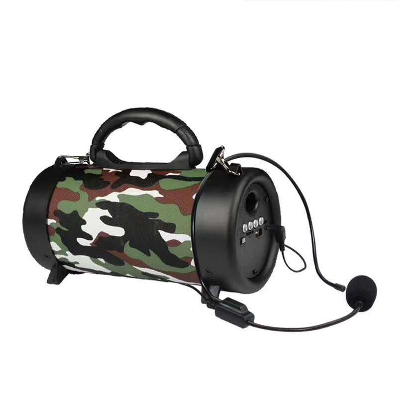 Car subwoofer Bluetooth speaker outdoor portable portable card FM with microphone barrel audio wholesale