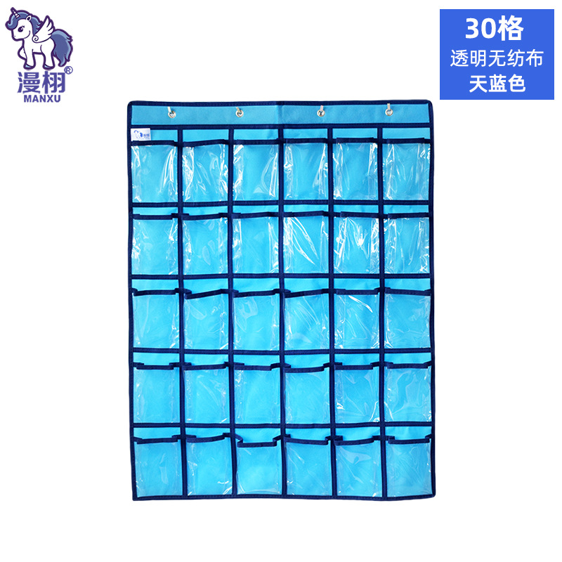 36-rejilla de joyería transparente bolsa colgante bolsa de almacenamiento bolsa colgante teléfono móvil bolsa colgante detrás de la puerta armario colgante de pared bolsa de organización de la tarjeta de los niños