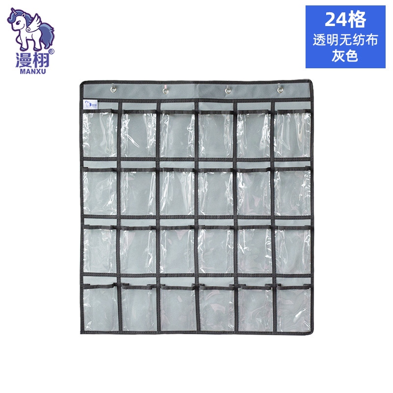36-rejilla de joyería transparente bolsa colgante bolsa de almacenamiento bolsa colgante teléfono móvil bolsa colgante detrás de la puerta armario colgante de pared bolsa de organización de la tarjeta de los niños