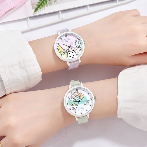 Fashion watch silicone quartz student watch luminous large dial women's watch women's watch foreign trade wholesale