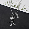 Necklace stainless steel hip-hop style, pendant for beloved, long sweater, accessory, European style