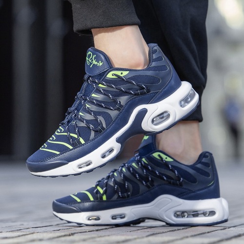 Cross-border large size men's shoes full sole air cushion casual breathable sports shoes individual trend lacing student running shoes wholesale 
