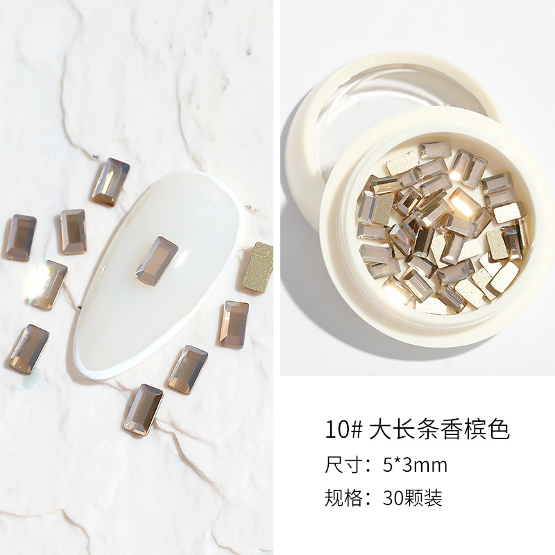 2022 nuevo Diamante de uñas de celebridades en línea en caja AB mezclado de uñas diamante plano sexo opuesto redondo DIY decoración de uñas