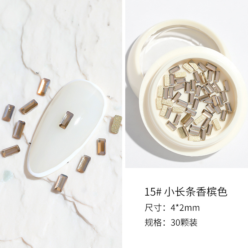 2022 nuevo Diamante de uñas de celebridades en línea en caja AB mezclado de uñas diamante plano sexo opuesto redondo DIY decoración de uñas