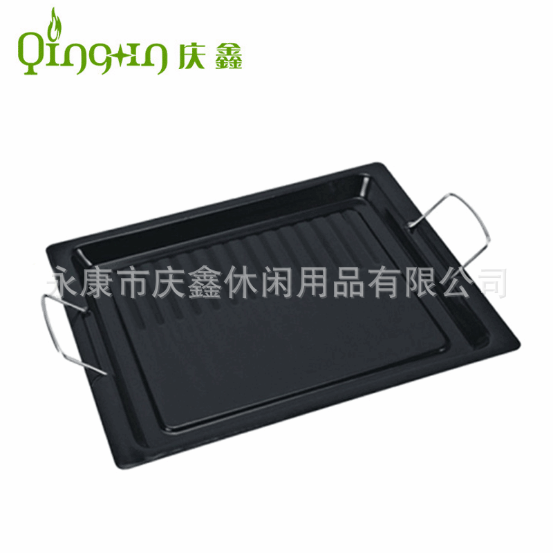 Sartén especial para horno de barbacoa hogar esmalte cuadrado sartén antiadherente resistente a altas temperaturas para hornear Placa de barbacoa de carbón