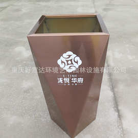 户外异形金属花箱室内商场落地式可移动花钵广场商业街写字楼花盆