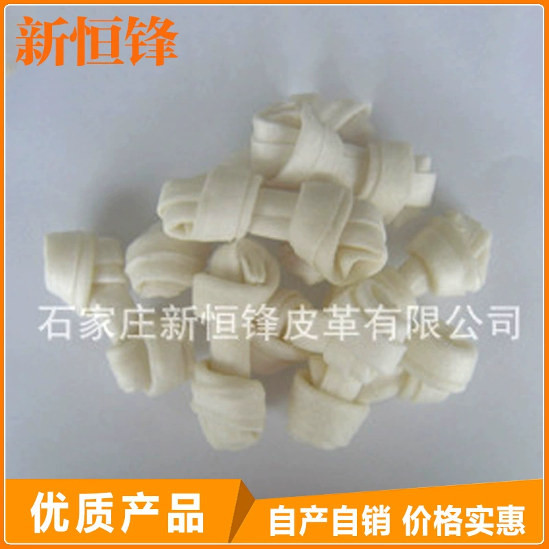 Производители поставляют корм для домашних животных 6,5 см собака укус Резина воловья кожа отбеленные кости собака закуски корм для собак