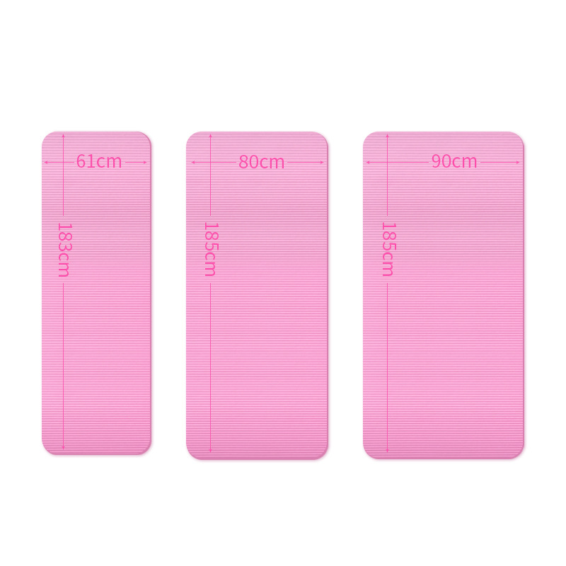 Estera de yoga al por mayor alargada ensanchada engrosada fitness antideslizante protección del medio ambiente NBR estera de baile de yoga estera de logotipo impreso