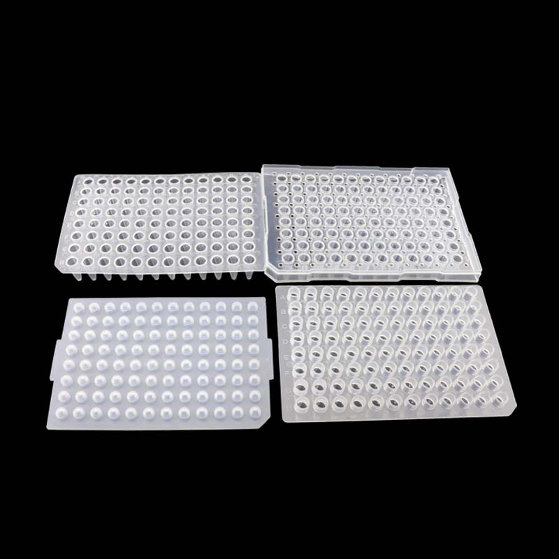 96孔pcr板 96孔半裙边0.2ml无裙边pcr板 有平面和凸面半裙边