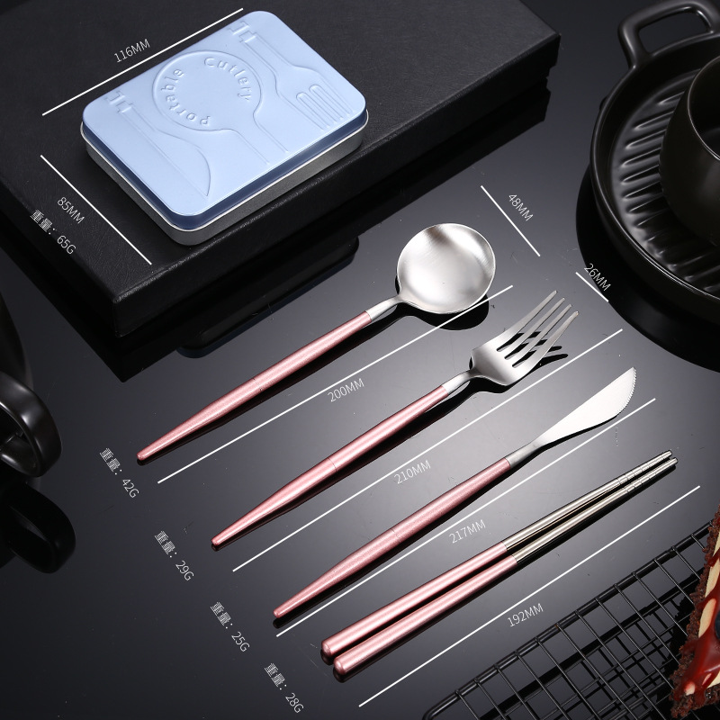 파우더 실버 4 피스 세트