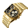Dial, swiss watch, steel belt for leisure, golden quartz watches
