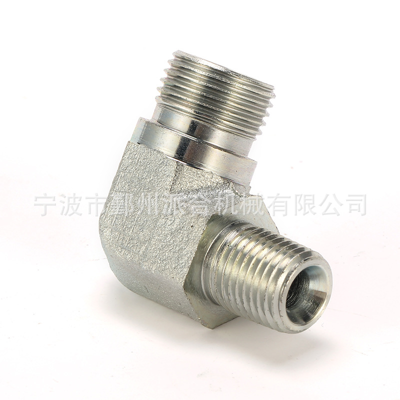 90°弯公制螺纹卡套接头 制M/美制NPT螺纹接头 1CN9 1DN9接头