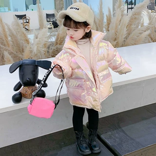 韩国儿童装女童春冬装棉衣羽绒服不透风外套一件代发萌娃韩版潮童