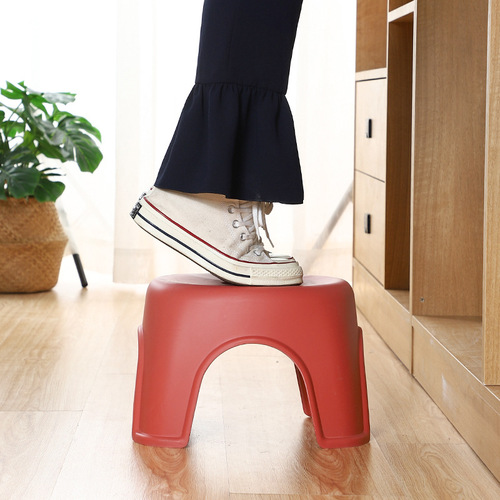 Plastic bench children's stool home foot non-slip thickened rubber stool shoe changing stool baby low stool bath stool