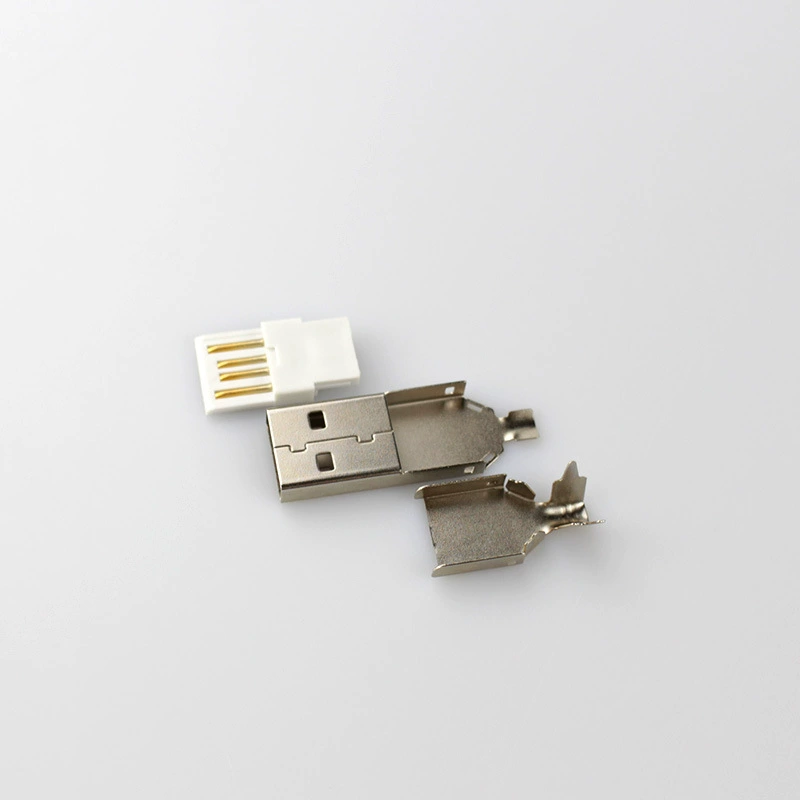 Поставка высококачественного USB-A штекер 2.0 комплект из трех частей, разъем для флешки USB 2.0 проводной кабель данных со штекером