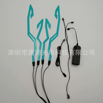 Motorcycle Motorcycle Helmet Decorative Light Cold light sheet - one-to-four-colorless-ice-blue