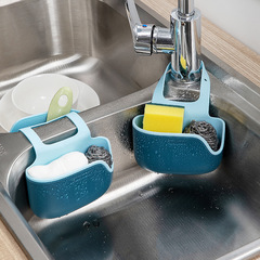 Kitchen sink sponge storage drain hanger double-layer thickened with clip drain basket storage shelf cloth storage hanger
