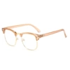 C39-Transparent tea gold frame-anti-blue light