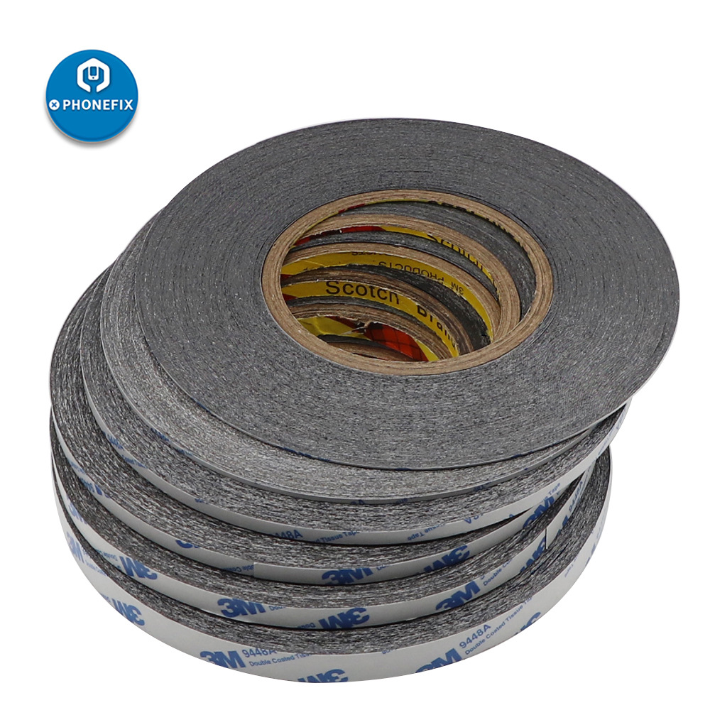 Cinta negra de doble cara, ultrafina, fuerte y sin costuras, resistente a altas temperaturas, pantalla de reparación de teléfonos móviles, pegamento de doble cara impermeable y a prueba de luz