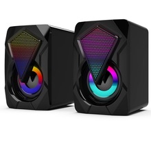 跨境新款X2七彩灯效RGB音箱电脑音响多媒体usb重低音炮桌面游戏