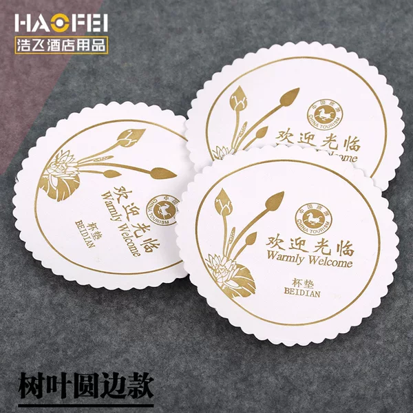 Factory direct hotel disposable disposable absorbent coasters disposable paper coasters