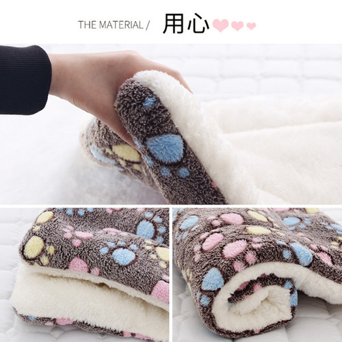 Pet mat thickened autumn and winter warm kennel cat and dog blanket non-slip seat cushion wholesale processing and custom-made