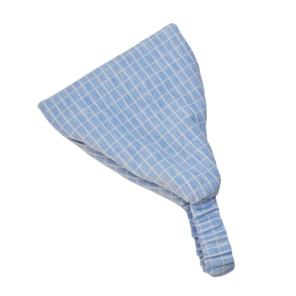 Checkered blue scarf (extra thick cotton)