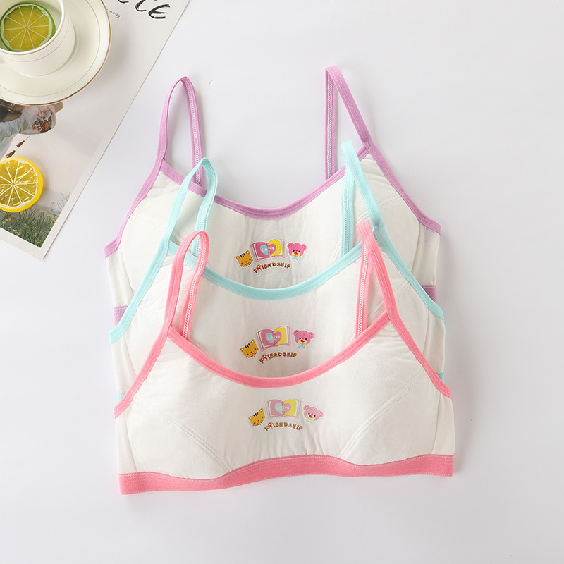 Chica sujetador chaleco estudiante femenina ropa interior para niños período de desarrollo juvenil niños mayores Escuela Secundaria estudiantes de secundaria tubo superior