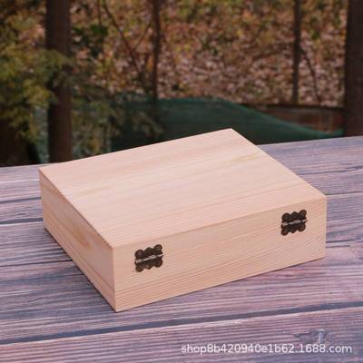 雪茄木盒子实木烟盒包装盒礼品盒木质收藏盒松木翻盖木盒直供批发|ru