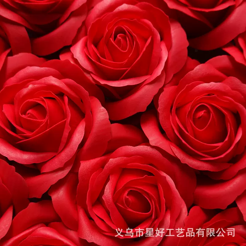 香皂花玫瑰花头加厚有底座五层玫瑰香皂花肥皂花仿真花头乌梅子酱