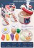 Children's family electromagnetic kitchen, toy, set, tableware, suitable for import, wholesale