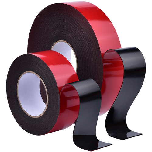 Sponge double-sided tape strong PE red film black foam glue high viscosity fixed car wall foam double-sided tape