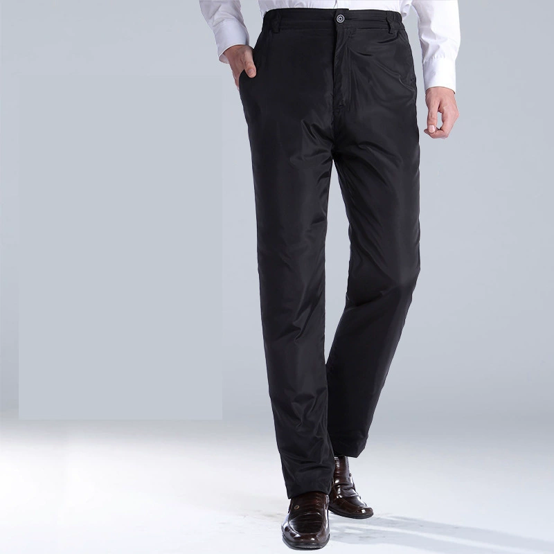 Пуховики для среднего и пожилого возраста, мужские толстые и жирные хлопковые брюки с отцом, зимние хлопковые брюки, пуховые брюки с высокой талией оптом