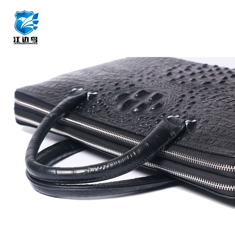 Handheld leather laptop, crocodile print, genuine leather, 14inch, business version