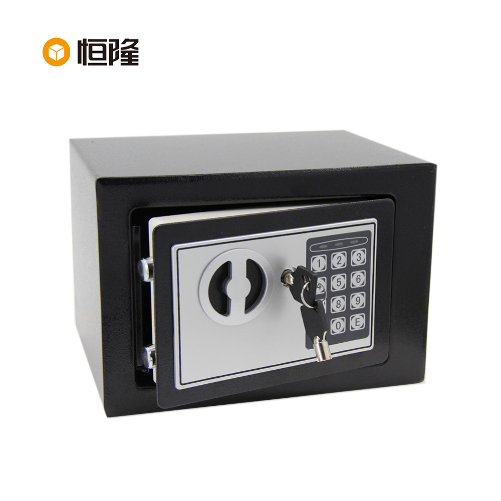 宁波恒隆厂家家用钱柜电子保险箱墙壁保险柜safe小型全钢型保险箱
