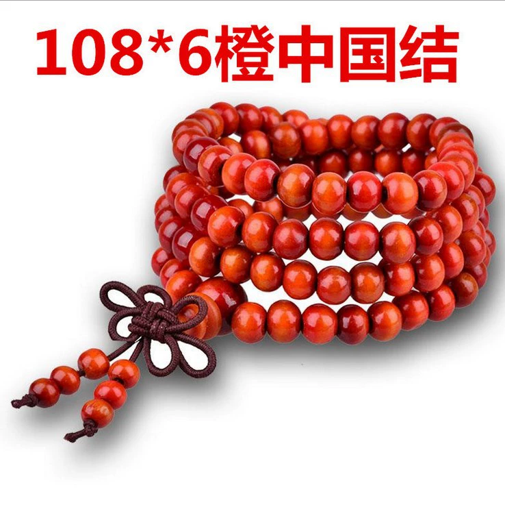 Сандал-wood 108‑бусин bracelet, 6 мм или 8 мм бусины, эластичный шнур, красно-коричневый или черный