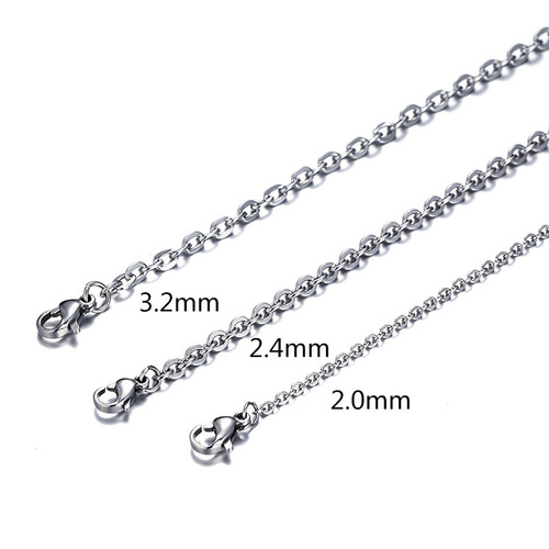 Fashion pendant with chain choker necklace golden steel color O-shaped chain 2mm spring water jewelry NC-073--075