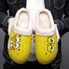 Warm slippers platform suitable for men and women, fashionable keep warm sesame oil, plus size