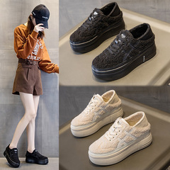 新款2023真皮雪地靴冬厚底羊毛女鞋內增高棉鞋地靴女東達保暖加絨