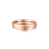 Glossy jewelry stainless steel, golden ring, accessory, pink gold, Korean style, 4mm