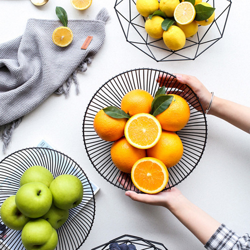Nordic Iron Fruit Tray Living Room Coffee Table Fruit Basket Creative Fruit Basket Home Storage Snack Storage Basket Wholesale