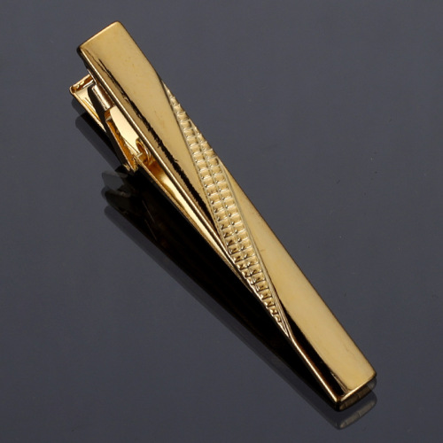 Factory direct sales golden men's formal business short tie clip simple fashionable tie iron short clip 5 cm