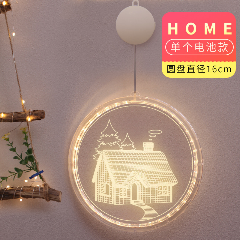 Transfronterizo en stock luces de Navidad luces colgantes 3D decoración de la habitación árbol de Navidad luces LED diseño ventana estrella Cadena de luz