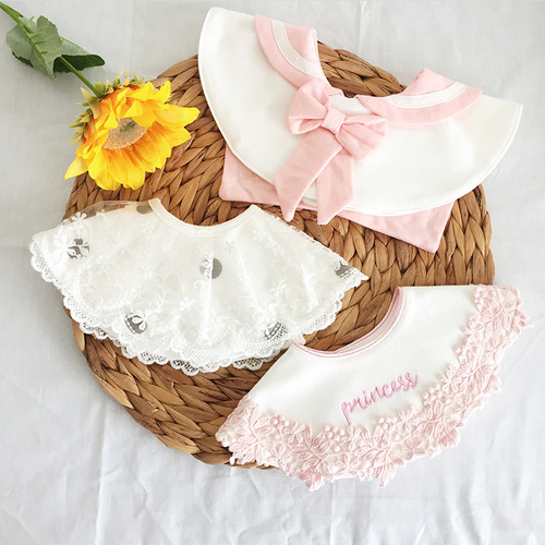 ins Korean version spring and autumn new style baby girl bib baby saliva towel newborn one year old bib saliva bag 0-2 years old