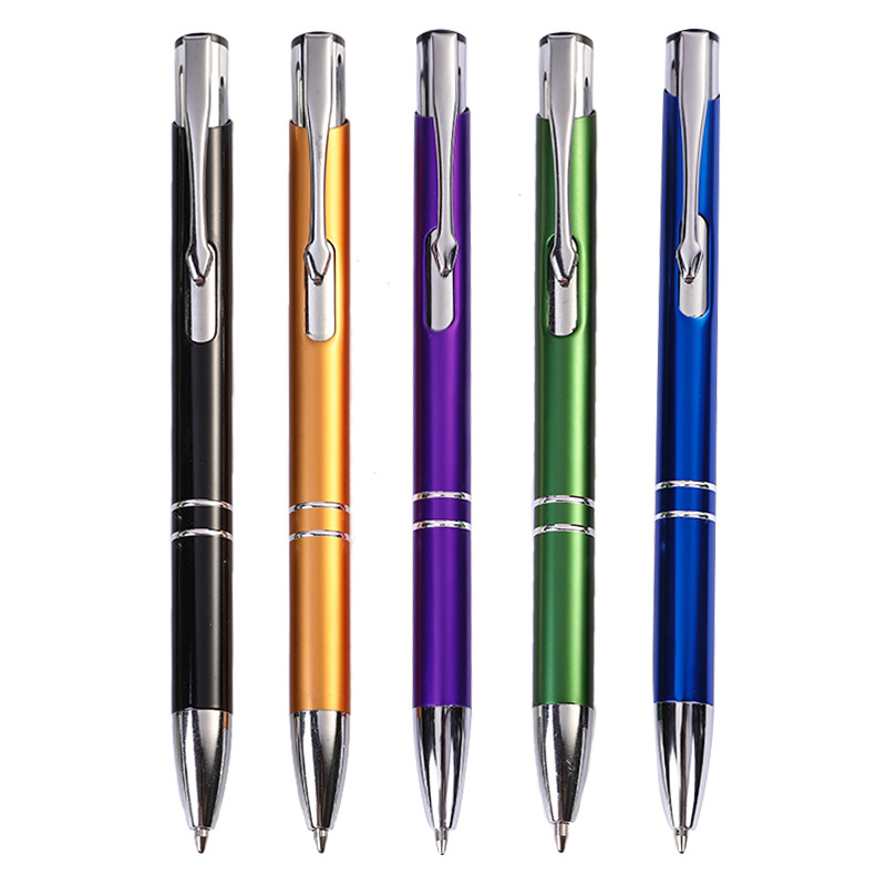 Disponible en stock Bolígrafo de prensa Alúmina Varilla de aluminio Bolígrafo de metal Bolígrafo de regalo publicitario LOGOTIPO