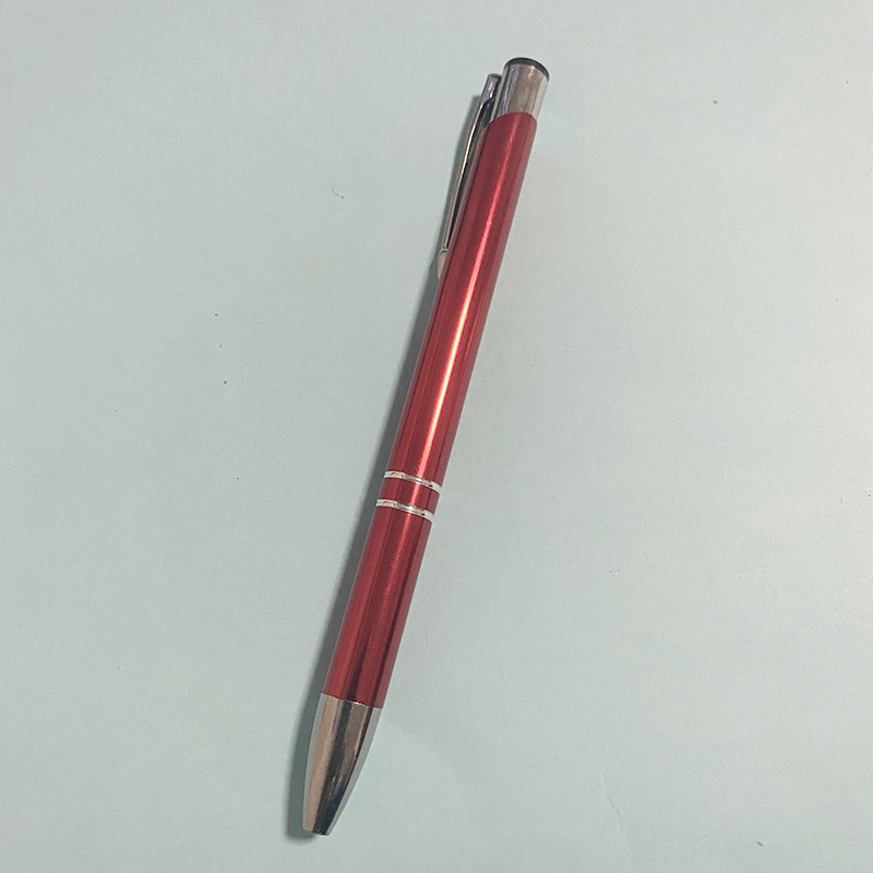 Disponible en stock Bolígrafo de prensa Alúmina Varilla de aluminio Bolígrafo de metal Bolígrafo de regalo publicitario LOGOTIPO