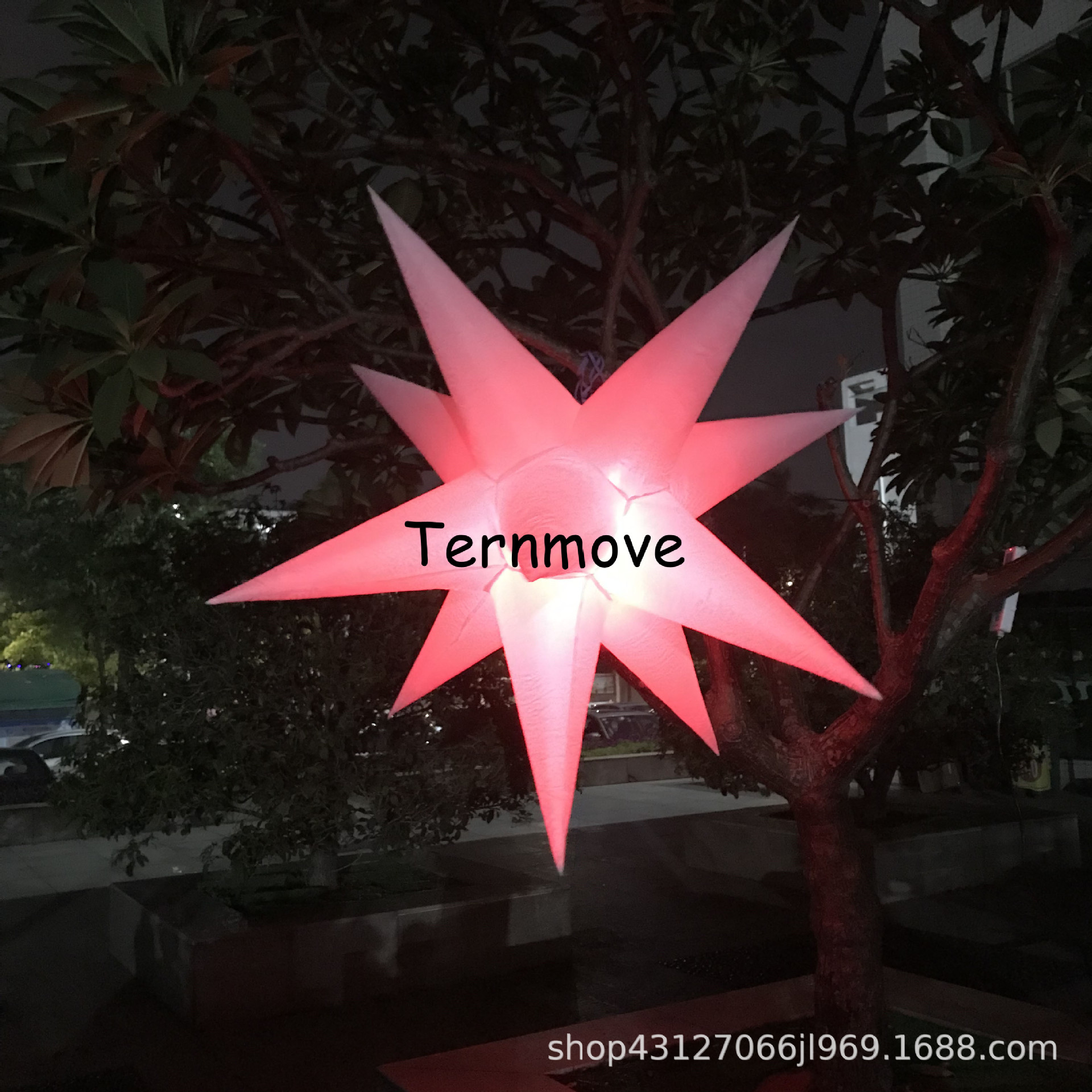 充气发光星星灯光气模海洋馆中庭悬挂五角星星酒吧灯装饰灯光模型