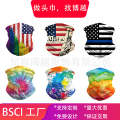 Multifunctional Versatile Hip-Hop Magic Scarf Polyester Printed Unisex Head Scarf Outdoor Skiing Mountaineering Seamless Scarf
