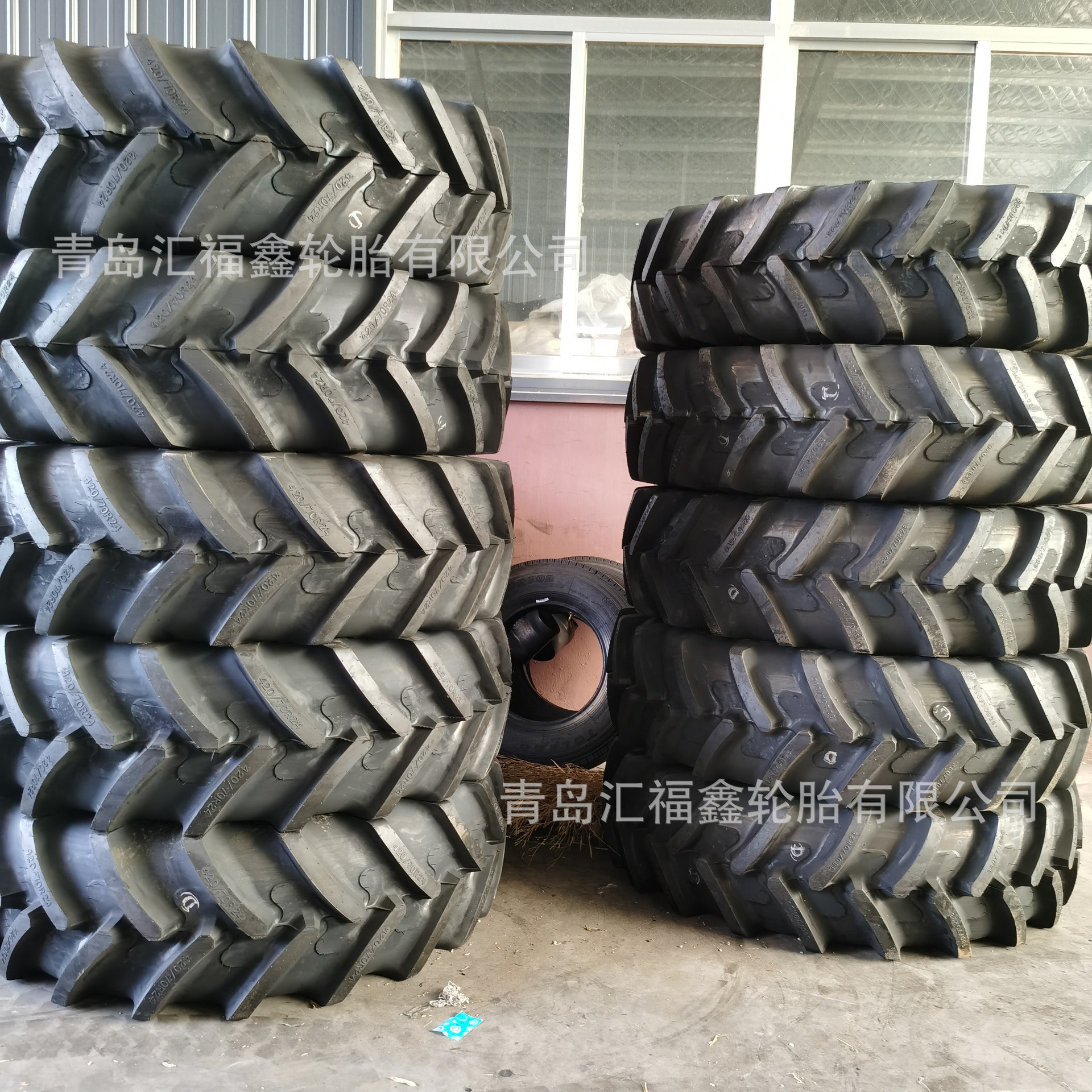 现货供应大马力拖拉机轮胎420/70R24  青贮机轮胎 可出口可拼柜