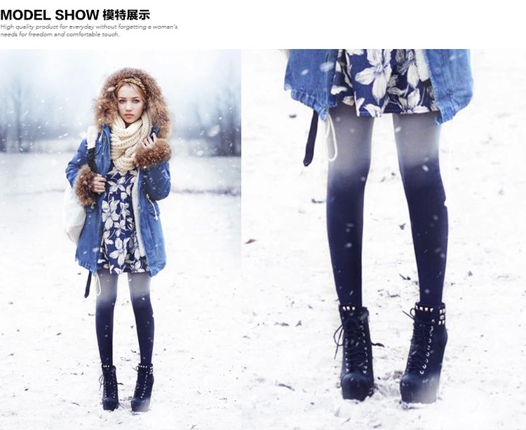 Otoño e invierno superventas 120D medias de terciopelo opaco gradiente de color pantimedias fábrica al por mayor